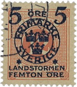 Sverige 1916 - AFA 92 - Stemplet