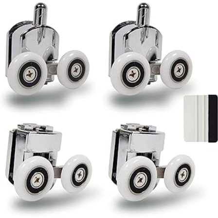 BruseDør Ruller 23mm Top og Bund (Pakke med 4) Zink Legering -