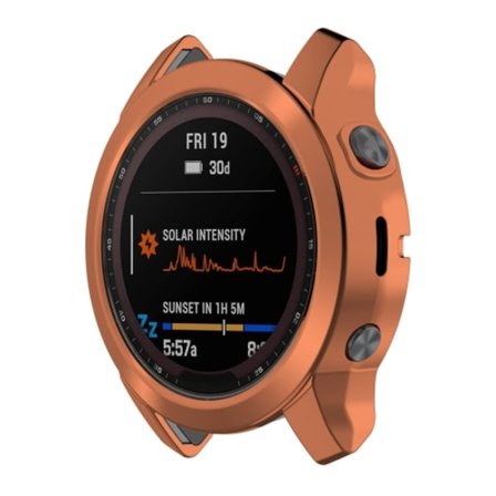 För Garmin Fenix ​​7S TPU Halvpack Hollowed Electroplating Watch Case