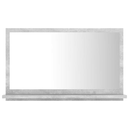Vidaxl Badrumsspegel Betonggrå 60x10,5x37 Cm Konstruerat Trä Grå