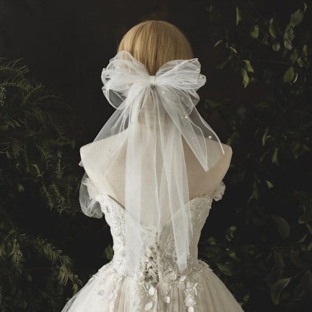 Bröllopsbåge Veil Pearl Hårklämma Bröllop Fjärilar Hårklämma