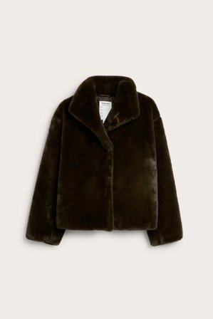 Kappahl | Jakke i fuskepels | Mørkebrun