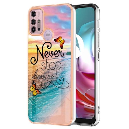 Marmormotiv Motorola Moto G10 / Motorola Moto G20 / Motorola Moto G30 skal - Sluta Aldrig Drömma
