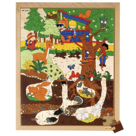 Rampussel skog, 40x50 cm - Lyreco - Skola och förskola - Lekmaterial - Pussel - Rampussel