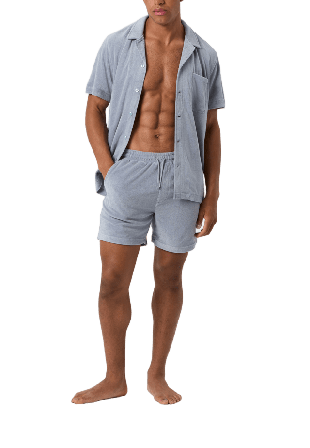 Björn Borg Toweling Pool Shirt Badkläder Herr Grå L