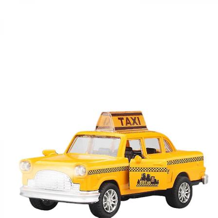 Taksiautolelu lapsille, keltainen taksi New York Cityn taksiautolelu Diecast-mallileluauto vetotoiminnolla taaperoille [LGL]