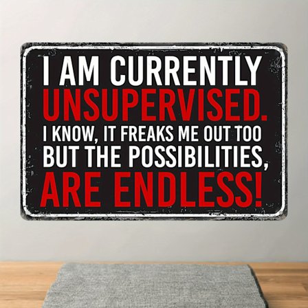 1 stk. Sarkastisk Metal Retro Aluminium Skilte Jeg Er I Øjeblikket Uden Opsyn Sjove Plakater Egnet til Udendørs Vægdekoration Gade Gårdhave Veranda 