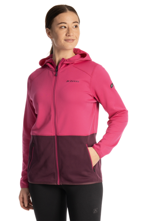 Sudadera con Capucha Klim Solitude Mujer Rojo Fucsia/Ciruela Italiana M