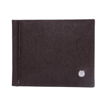 Orciani, Pebbled effect logo plaque wallet Brązowy, Mężczyzna, Rozmiar: ONE Size