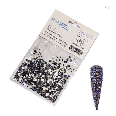 Nageldekorationer för nail art Strass Ormanent Röd Bakgrund Flat Botten Strass Flame Rose Gold Diamand 05 Amber paper card gold diamand nagelstickers