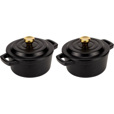 Mareld Mini Støbejernsgryde 10 cm, 2 stk. - Sort | KitchenOne