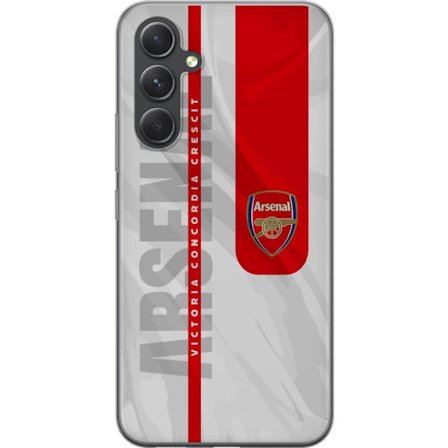 Yhteensopiva Puhelinkuori Samsung Galaxy S24 Arsenal FC logo juliste jalkapallo Premier League seura punainen valkoinen tausta Gunners jalkapallojoukk