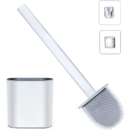 Silikone Toiletbørste og Holdere - Dyb Rengøring Toiletbørste, Toi