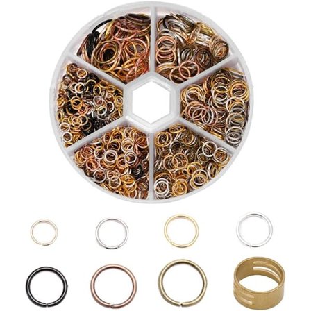 Smycken Ringar 971 st Rostfritt Stål Hoppringar Spännen Ringar Halsband Armband Fäste Öppna Hoppringar för Halsband Armband Tillverkning WddnAot