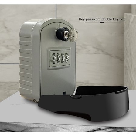 Sølv [Ny generation] Sikker stor nøgleboks med kode & Emergen