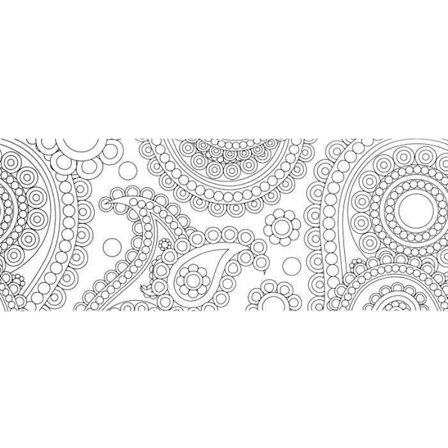 Färgläggningsvashi-tejp - ARTEMIO - Flower power - 5cm - Svart