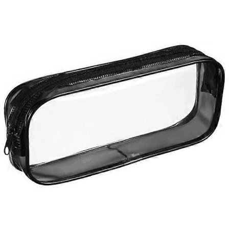 Gennemsigtig PVC-etui med lynlås til tuschpenne