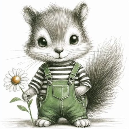 Barnrum Djur Affisch A4