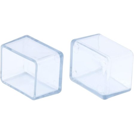 12-pack rektangulära anti-scratch PVC stolsbenskydd för möbelben - 30 x 40 mm (3,0 x 4,0 cm) - Transparent