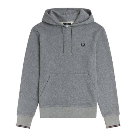 Fred Perry, Striped hooded sweatshirt Grijs, Heren, Maat:L,polyester