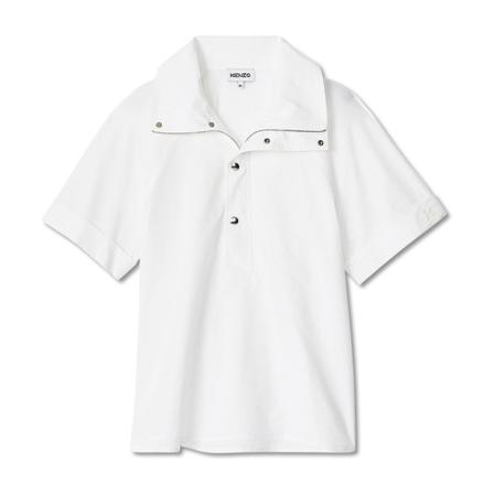 Kenzo Woven Shirt Top Hvid, Herre, Størrelse: M