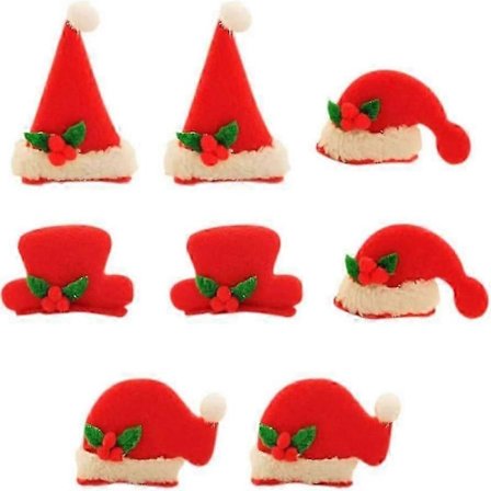 LED Lysende Julehårspænder med Kristtjørn Julehat Hårspænder Julemandshat Hårnåle Juleferie Hårtilbehør Festgaver til Kvinder Piger
