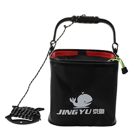 1 stk. Utendørs fiskebøtte sammenleggbar fiskebøtte camping vannbeholder