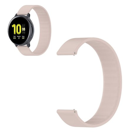 20 mm universellt elastiskt klockarmband i silikon - Rosa / Rosa