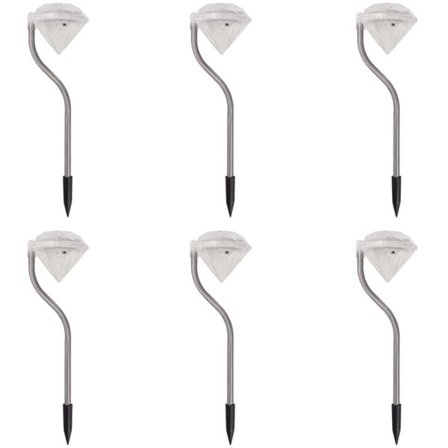 vidaXL Sol-LED-trädgårdslampor 9 x 7,8 29,5 cm 6 st
