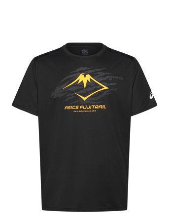 Asics Fujitrail Logo Ss Top - Black - M