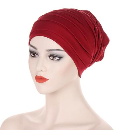 Muslim Bonnet Ladies pääkääreet VIININ PUNAINEN Wine Red