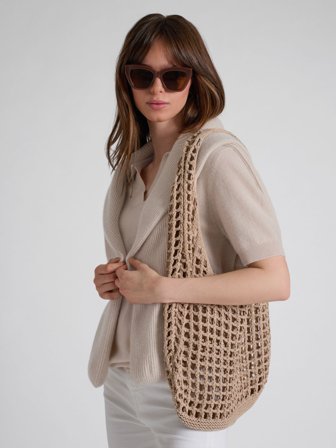 Kashmina - Kashmir pique "Rikke" - Cream - Size M