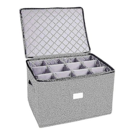 Vinglasopbevaring til 12 vinglas eller sammenklappelig opbevaringsboks til vin, der også kan bruges til tøj Shlm