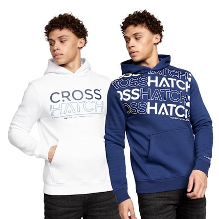 Crosshatch Herr Hensal Hoodie (2-pack) S Marinblå/Vit