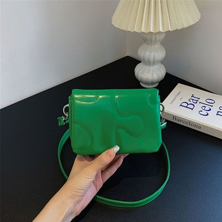 Pure Color Axelväskor PU-läderhandväskor