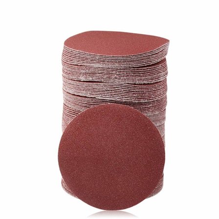 100 stk. 3 tommer slibeskiver med burre og sløjfe sandpapir 120 korn sandpapirslibeskive til boremaskine slibemaskine roterende værktøjer uden hul