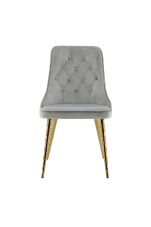 Venture Home Velvet Deluxe Matstol 2-pack Stolar Grå