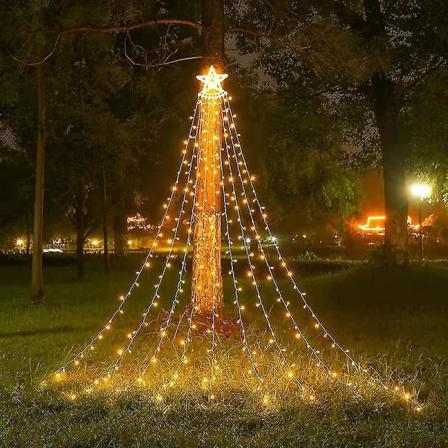 Utendørs juledekorasjoner 350 Led Stjernelys For Juletre Fest Hage - 71st - varm hvit