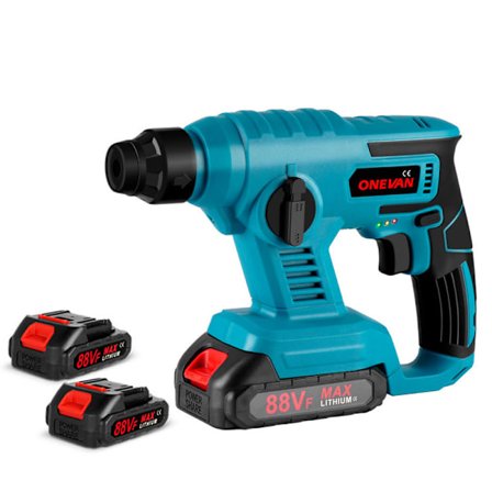 ONEVAN Elektrisk SDS Skruvdragare Handhållen Sladdlös för Vägg