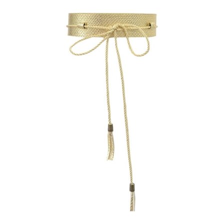 Snake Skin Pattern Läderbälte Korsett Midjeband GULD gold