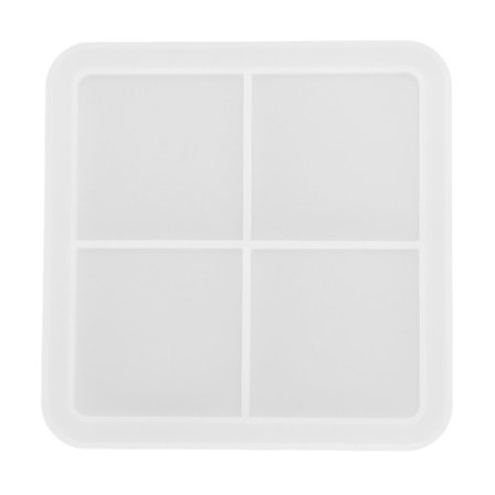 Brikke Silikonform Flerbruks Kvadratisk Dekorativ Gjenbrukbar såpeform for koppmatte DIY-håndverk Hjemmedekorasjon