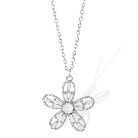 Enkla Rhinestone Blomma Halsband För Kvinnor Flick Mode Smycken Guld Färg Avtagbar Kristall Hänge Choker Party Presenter