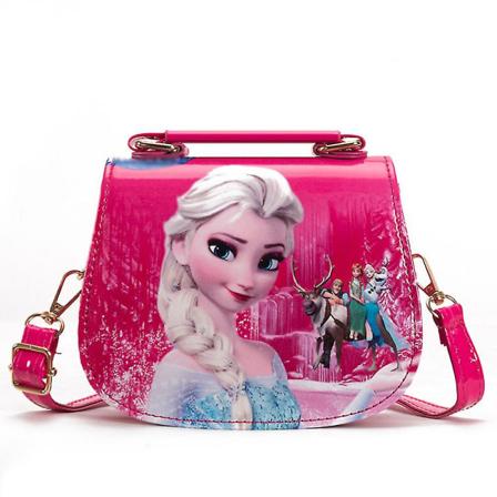 Frossen Elsa Princess Skulder Bag Barn Jente Håndveske Skulderreim Veske Bursdagsgave (FMY) Rose Red