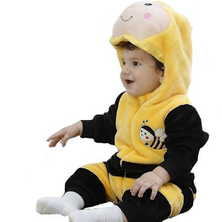 Ca Småbarnsdinosauriedräkt Söt Hooded Onesie Djurdräkt Halloween Bee