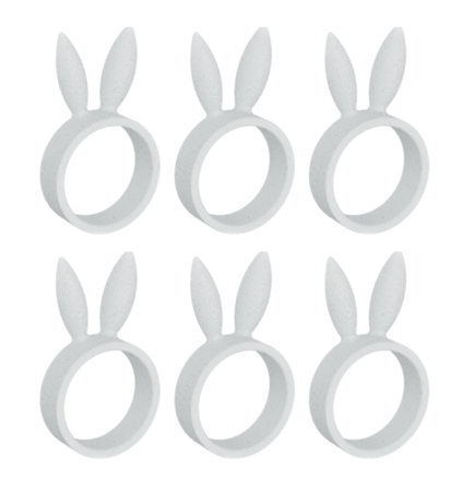 Dazzle & Dawn Easter Bunny Serviettringer Marble-White 6stk