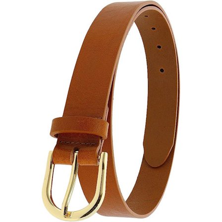 Kvinders læderbælte i koeskindslæder, bredde 2,3 cm, egnet til jeans