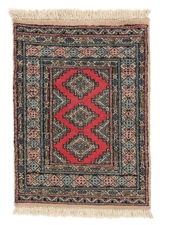 Orientalsk Pakistan Bokhara 2Ply Tæppe 63X85 Sort/Brun Uld, Pakistan