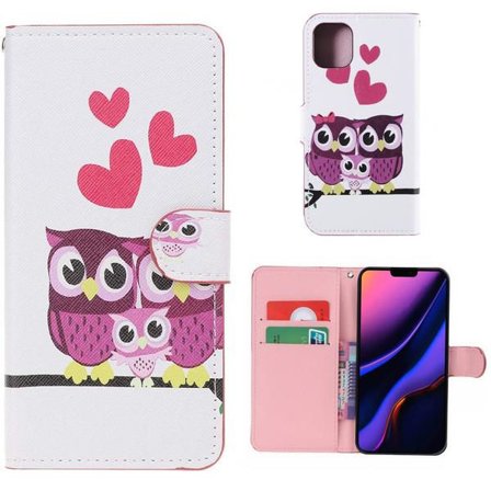 Plånboksfodral Apple iPhone 11 Pro Max - Ugglor & Hjärtan