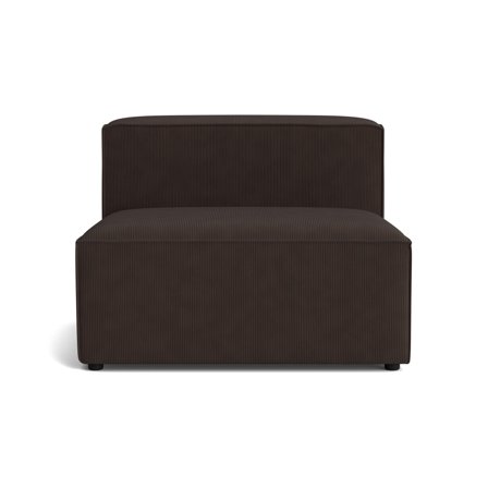 Lissabon XL Sædemodul - Rebel Mørkebrun - 100x100x72cm Sofa - Holdbar & Blødt Kvalitetsstof - Modulopbygget Design med Krydsfiner Ramme