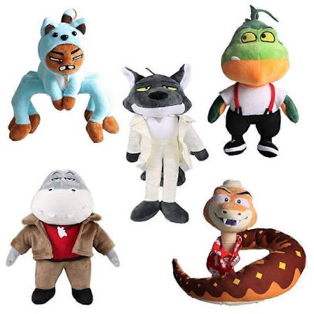 The Bad Guys Plyslegetøjssæt Tegnefilm Mr. Wolf Piranha Snake Shark Ms. Tarantula Dukke Kæledyr Blød til Børn_Kvalitetsgave
